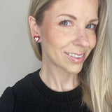 Triple Layer Acrylic Heart Studs