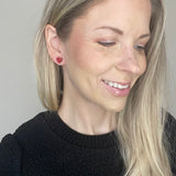 Tiny Acrylic Heart Studs