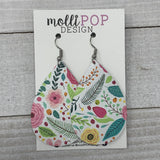 Vibrant Garden Leather Teardrop