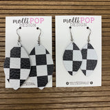 Black & White Check Leaf