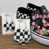 Black & White Check Leaf