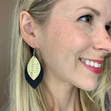 Black & Gold Double Layer Leaf