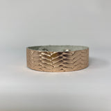Metallic Braided Embossed Skinny Cuff