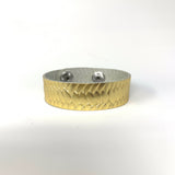 Metallic Braided Embossed Skinny Cuff