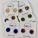 Leather Circle Studs