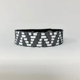 Charcoal & White Chevron Skinny Cuff