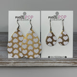 White Heart and Shiny Gold Teardrop