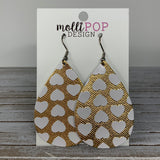 White Heart and Shiny Gold Teardrop