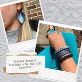 Rainbow Mermaid Skinny Cuff