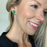 Holiday Glitter Circle Studs