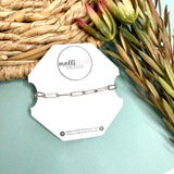 Silver Paperclip Chain Necklace- 3 sizes
