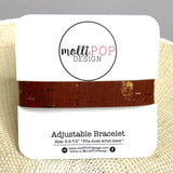 Dark Cinnamon Cork Skinny Cuff