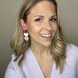 Triple Heart Drop Earrings