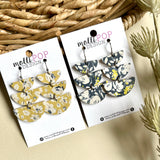 Fall Floral Triple Half Circle Drop Earrings