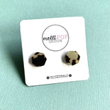 Black and White Tortoise Geo Studs
