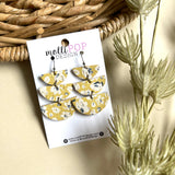 Fall Floral Triple Half Circle Drop Earrings