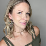 Monstera Leaf Leather Earrings