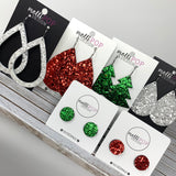 Holiday Glitter Circle Studs