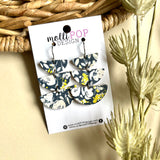 Fall Floral Triple Half Circle Drop Earrings