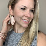 Metallic Fringe Feather Leaf