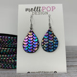 Mini Rainbow Mermaid Leather Teardrop