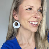 Fishnet Cork Hoops