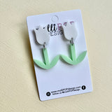 Tulip and Stem Drop & Dangle Earrings