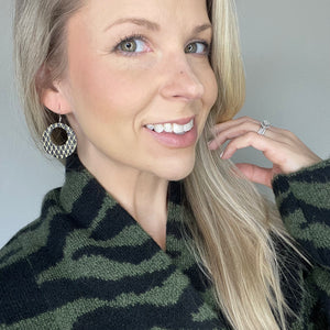 Fishnet Cork Hoops