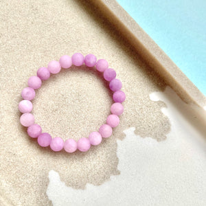 Frosted Lavender Beaded Bracelet