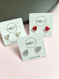 Tiny Acrylic Heart Studs