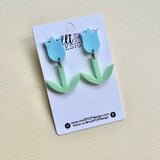 Tulip and Stem Drop & Dangle Earrings