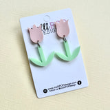 Tulip and Stem Drop & Dangle Earrings