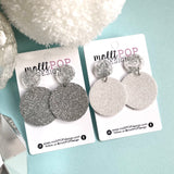 Shimmer Double Circle Cork Earrings