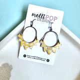 Yellow Sun Beam Half Hoop Earrings