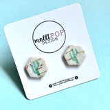 Cactus Cork Hexagon Studs