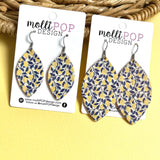 Lemon Cork Leaf Earrings