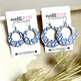 Blue & White Moroccan Cork Hoops