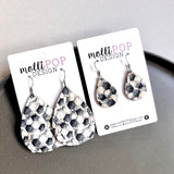 Soccer Ball Cork Teardrop Earrings