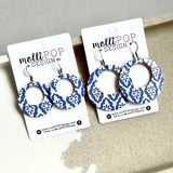 Blue & White Moroccan Cork Hoops