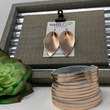 Rose Gold Foil Pinched Petal