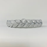Silver Shimmer Skinny Braided Bracelet