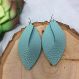 Robin's Egg Leather Leaf Twist