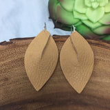 Camel Leather Leaf Twist