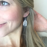 Mini Rose Gold Braided Leather Teardrop