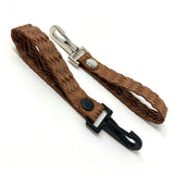 Cinnamon Braided Leather Keychain