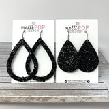 Black Sparkle Teardrops