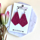 Berry Triangle Texture Chloe Teardrop Earrings