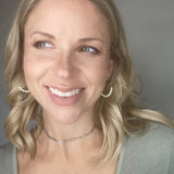 Yellow Jade Beaded Hoops