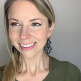 Delicate Leather Lace Cut-out Earrings