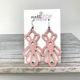 Delicate Leather Lace Cut-out Earrings